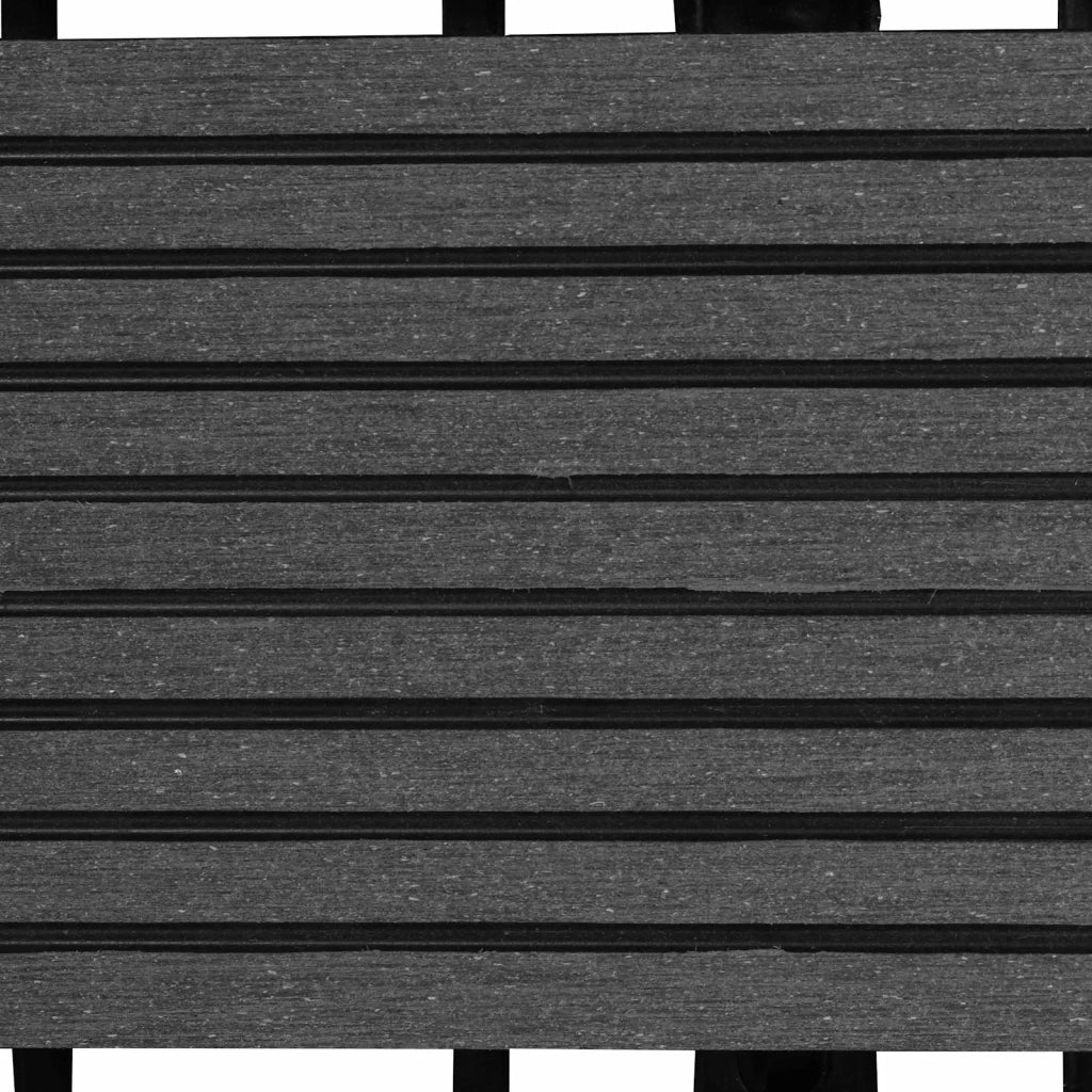 Piastrella per Decking 11 pz Grigio 30 x 30 cm WPC CFW6651965