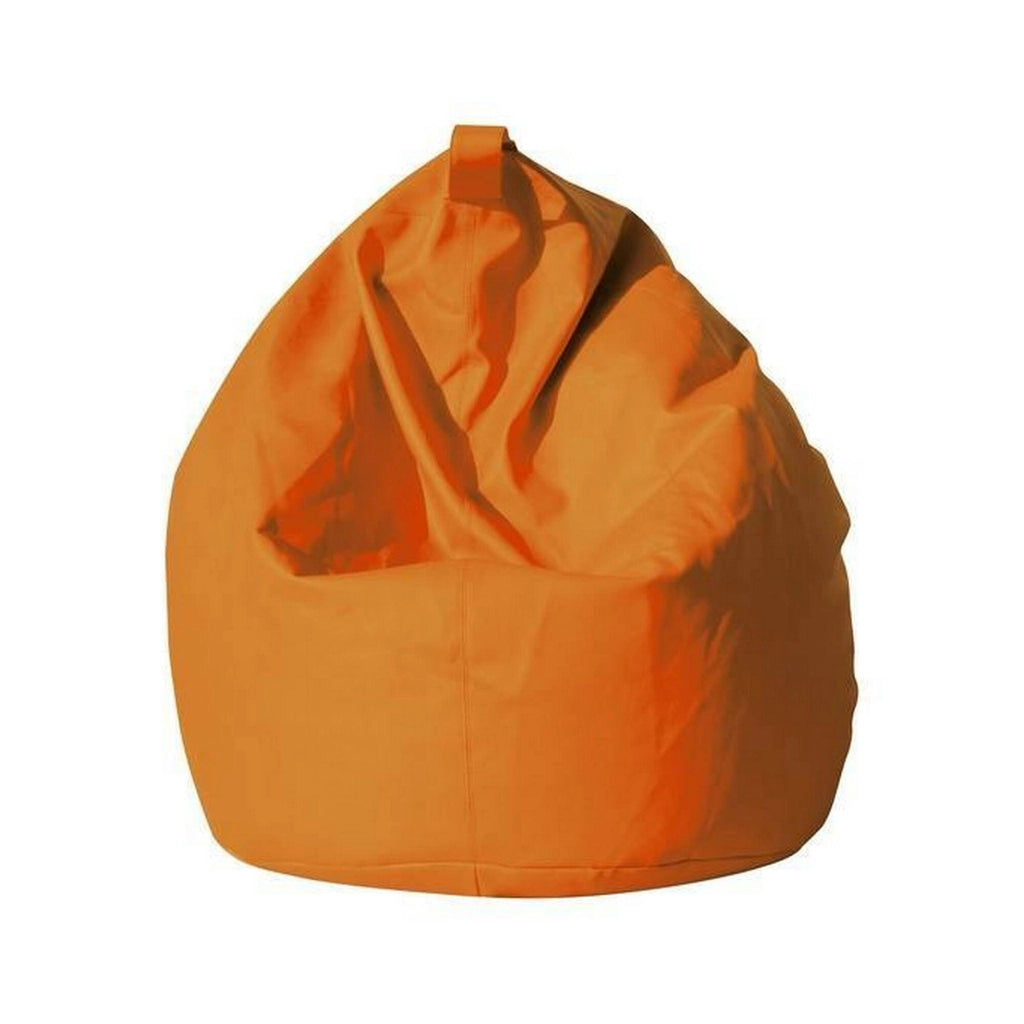 Pouf a sacco Azelia, colore arancione, Misure 80 x 120 x 80 cm