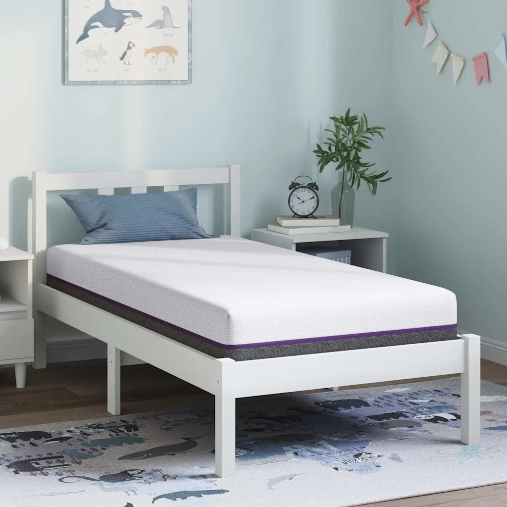 vidaXL Materasso Bianco e Grigio 80 x 160 cm Schiuma