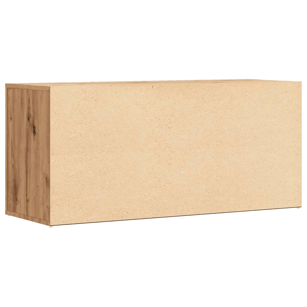 Panca portascarpe/stivali cassettiera scaffale mobiletto portaoggetti per ingresso fatto a mano 100 x 35 x 45 cm legno ingegnerizzato marrone 02_0022909