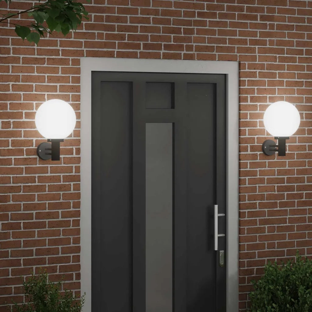 Lampada da Parete Esterna 2 pz Nero 28 x 25 x 38 cm CFW6463888