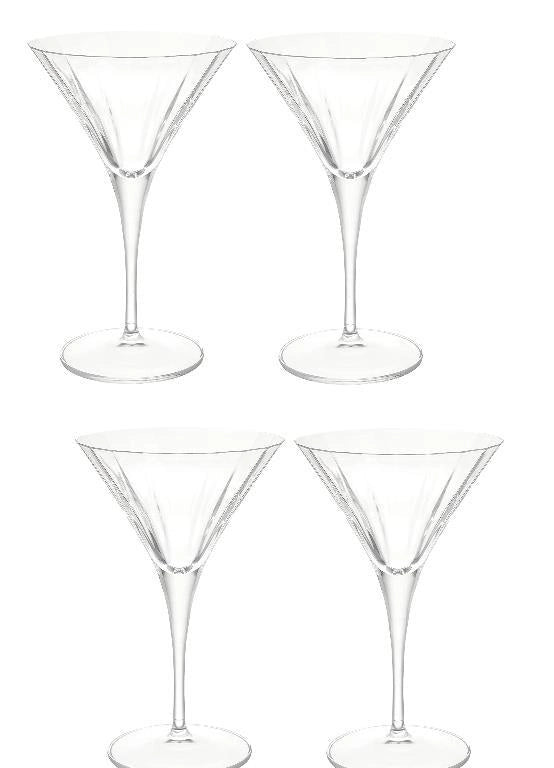 Set 4 Calici Liquore Martini in Vetro Bach 26 cl Luigi Bormioli