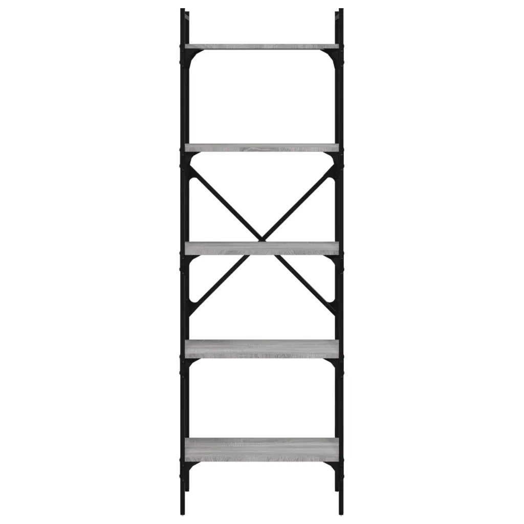 Libreria Grigio Sonoma 5 Ripiani 56x31,5x174 cm Multistrato 833346