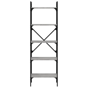 Libreria Grigio Sonoma 5 Ripiani 56x31,5x174 cm Multistrato 833346