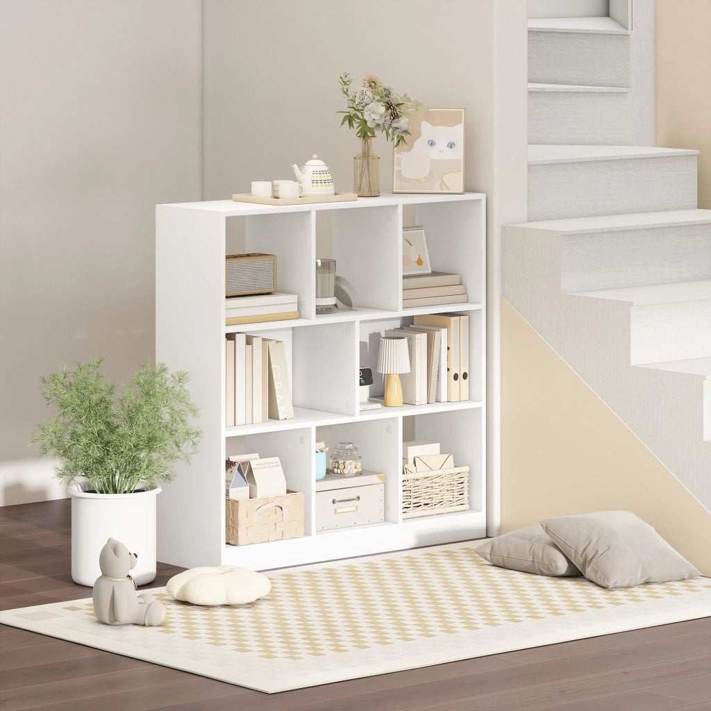 Libreria Scaffale Ripiani ¨C Zephmum ¨C Bianco 97.5x30x100 cm