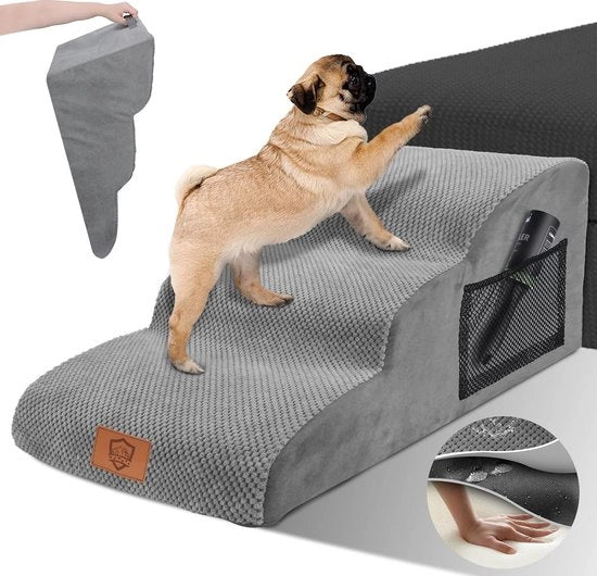 Trappola per cani impermeabile, trappola per cani da staccare per piccoli cani, lavabile, portatile, scala, trappola per animali per divano, letto, trappola per gatti di spugna, 1 rotolo di spugna.