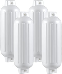 Set 4 Parabordi per Barca, Parabordi per Imbarcazioni, Gommonni, Boat Fender(Bianco)