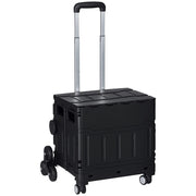 Carrello della spesa pieghevole ¨C zephmum ¨C Nero, acciaio, 65 kg