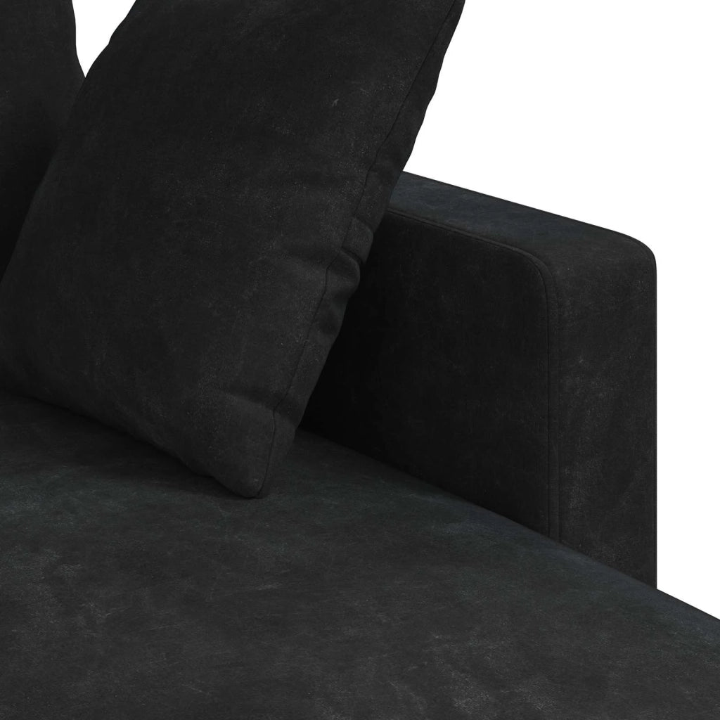 Divano Nero 198 x 134 x 80 cm Velluto 42024455
