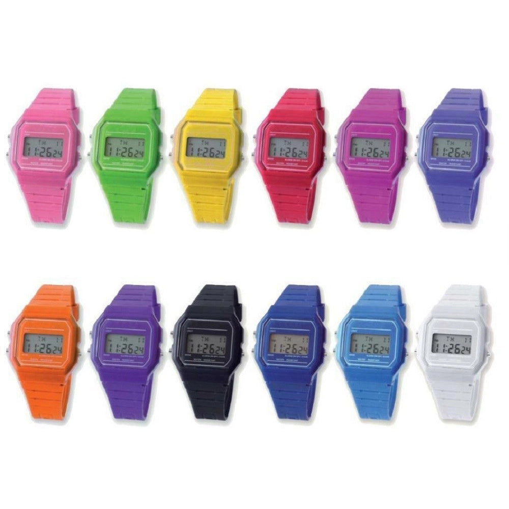 Trade Shop - Orologio Digitale Sport Con Cinturino In Silicone Colorato Per Uomo Donna Unisex -