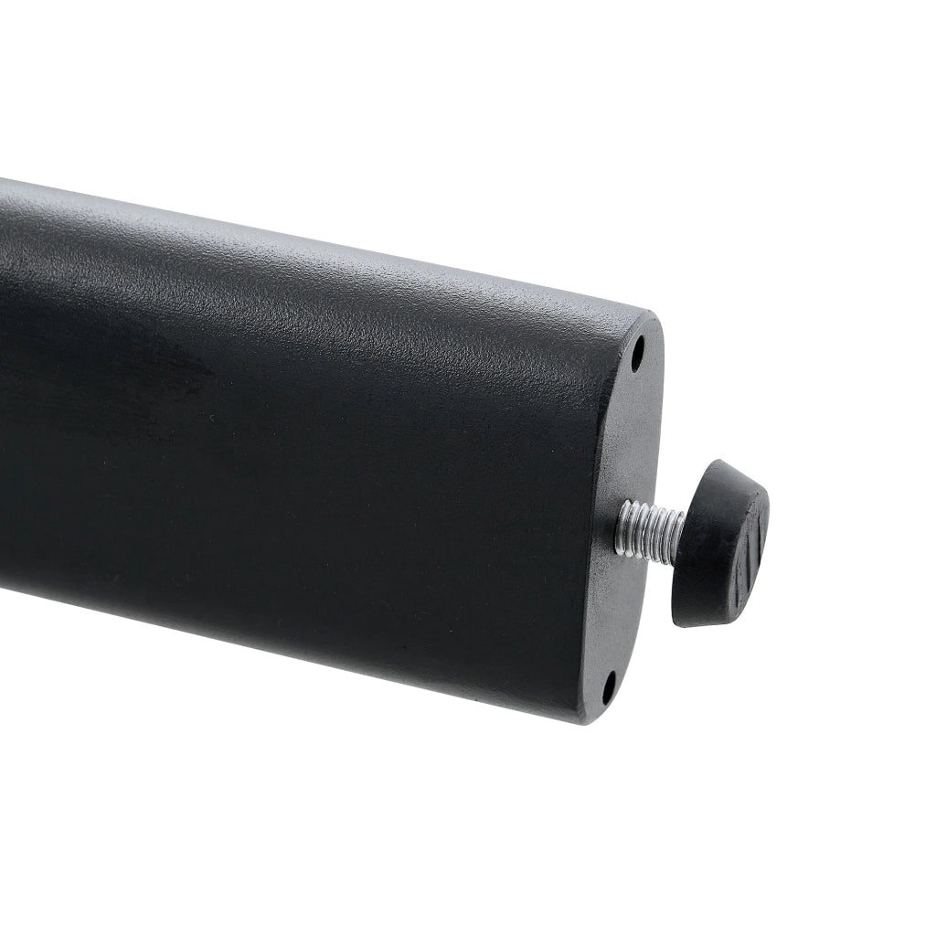 Tavolo da pranzo rotondo per 2-4 persone con inserto in vetro, base in metallo, per soggiorno e cucina, nero, 100 cm