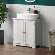 Cassa da bagno Sotto il lavabo - Cassetto a pavimento - Bianco - Legno