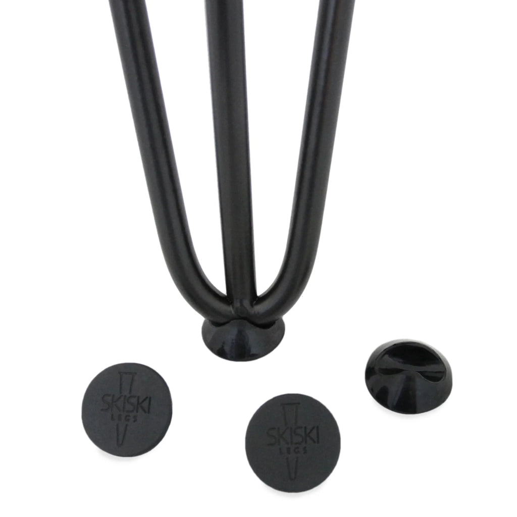 4 Gambe per Tavolo a Forcina SkiSki Legs 71cm Acciaio Nero 2 Rebbi 10mm