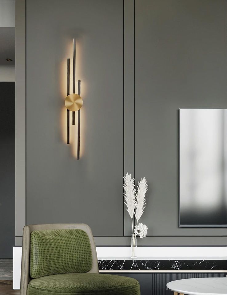 Lampada Da Parete Led App1437-w Black Gold