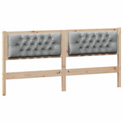 Testiera | Testata Marrone e grigio chiaro 160 cm Legno di pino massello