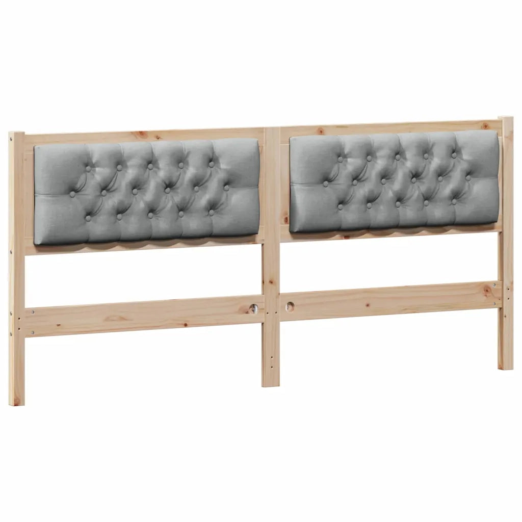 Testiera | Testata Marrone e grigio chiaro 160 cm Legno di pino massello