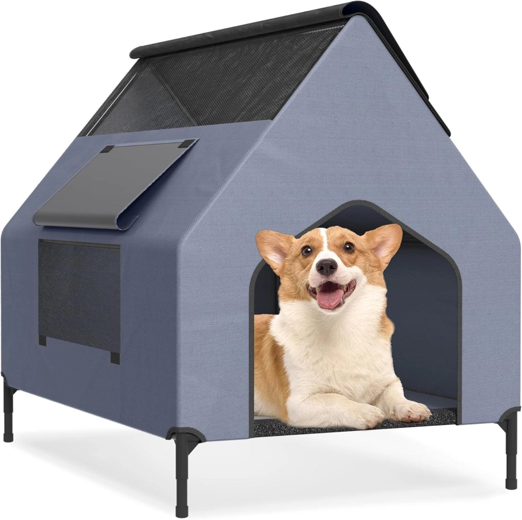 Cuccia per cani in materiale Oxford e rete traspirante 2 in 1, per cani e gatti, 109,5 x 74,5 x 93 cm