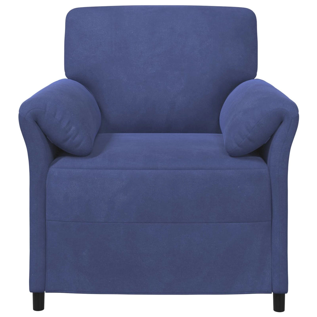 Divano 1 posto Blu Polizia 88 x 83 x 95 cm Velluto 42033937