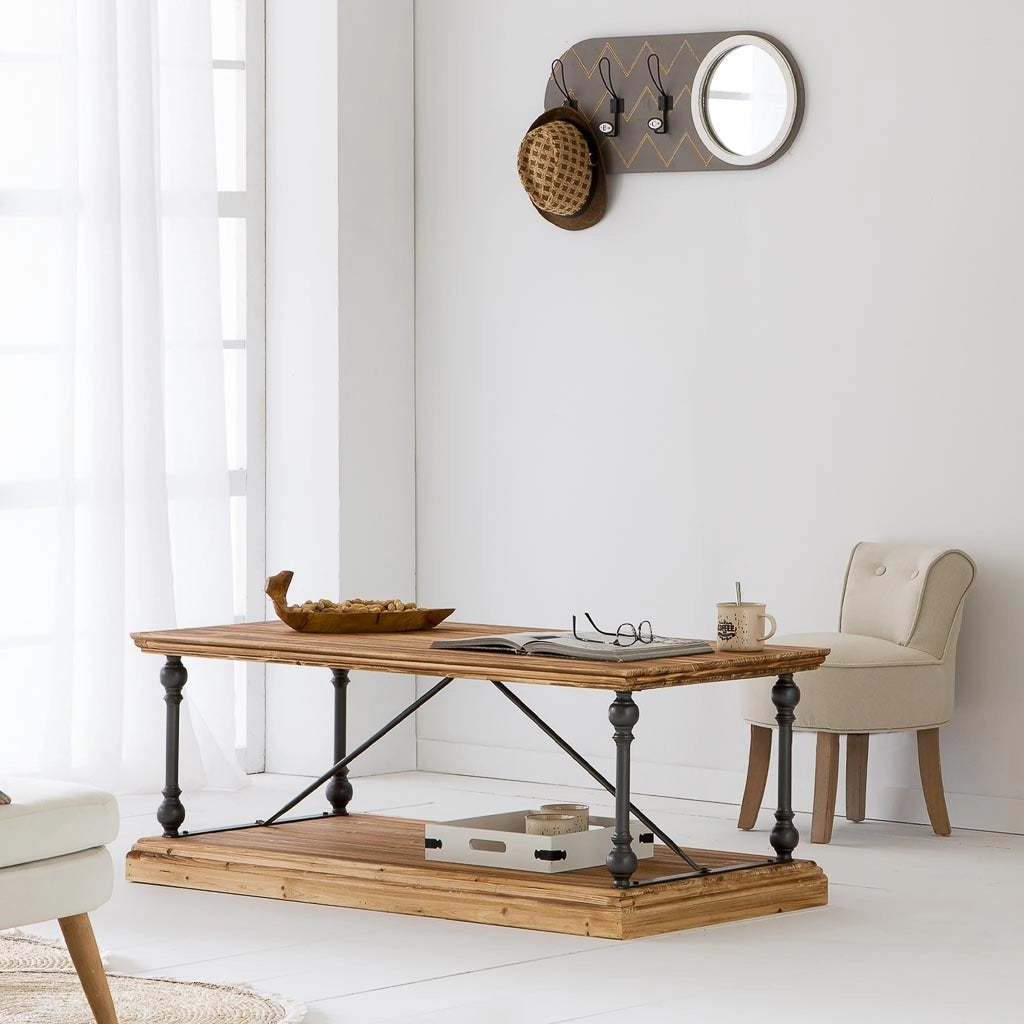 Set di 2 vassoi in legno laccato bianco