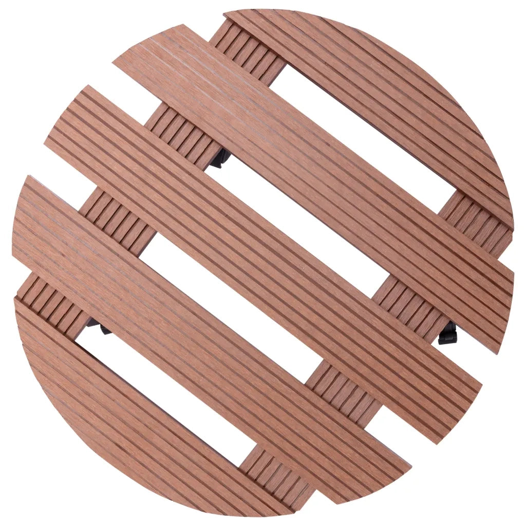 Carrelli Portavasi 2 pz Marroni ?30x7,5 cm in WPC CFW1626941