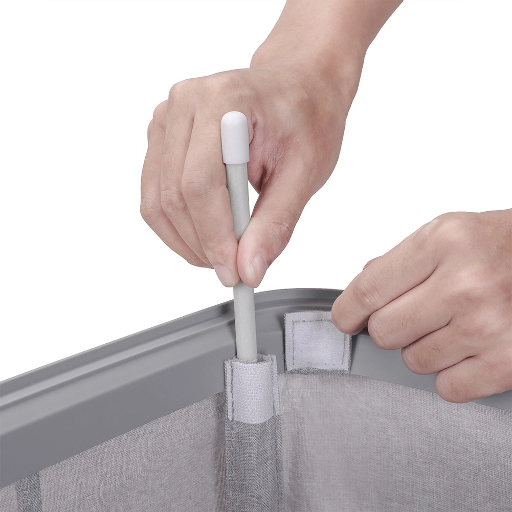 Cesto Portabiancheria Doppio Scomparto con Coperchio Grigio Divisorio 56x40H67 cm