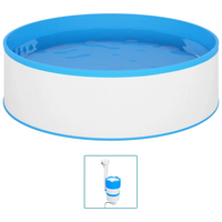 Piscina Fuori Terra con Skimmer e Pompa Sospesi 350x90cm Bianca 3070798