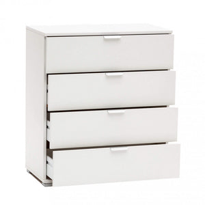Mobiletto 4 Cassetti Bianca 75x38x85 h cm in Truciolare bilaminato Bianco