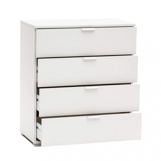 Mobiletto 4 Cassetti Bianca 75x38x85 h cm in Truciolare bilaminato Bianco