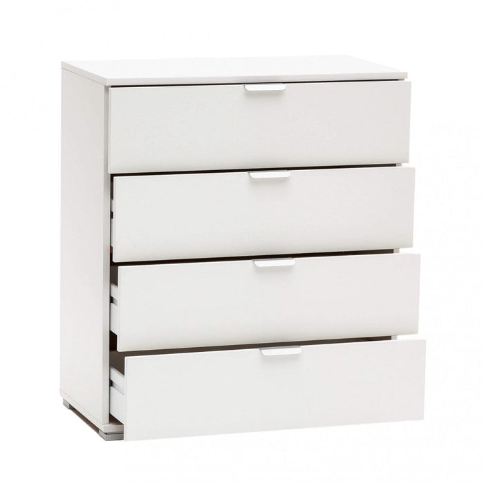 Mobiletto 4 Cassetti Bianca 75x38x85 h cm in Truciolare bilaminato Bianco