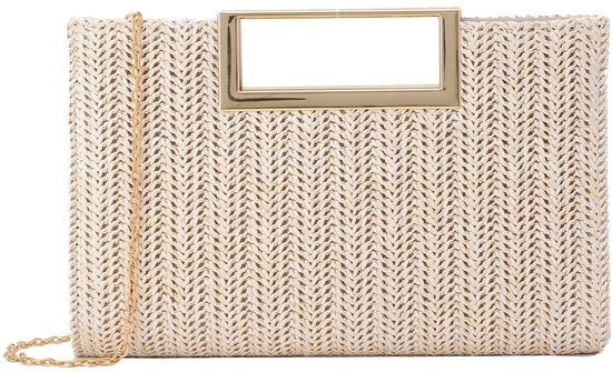 Borsa a Mano per Donne con Tessuto di Lino per Estate e Viaggio