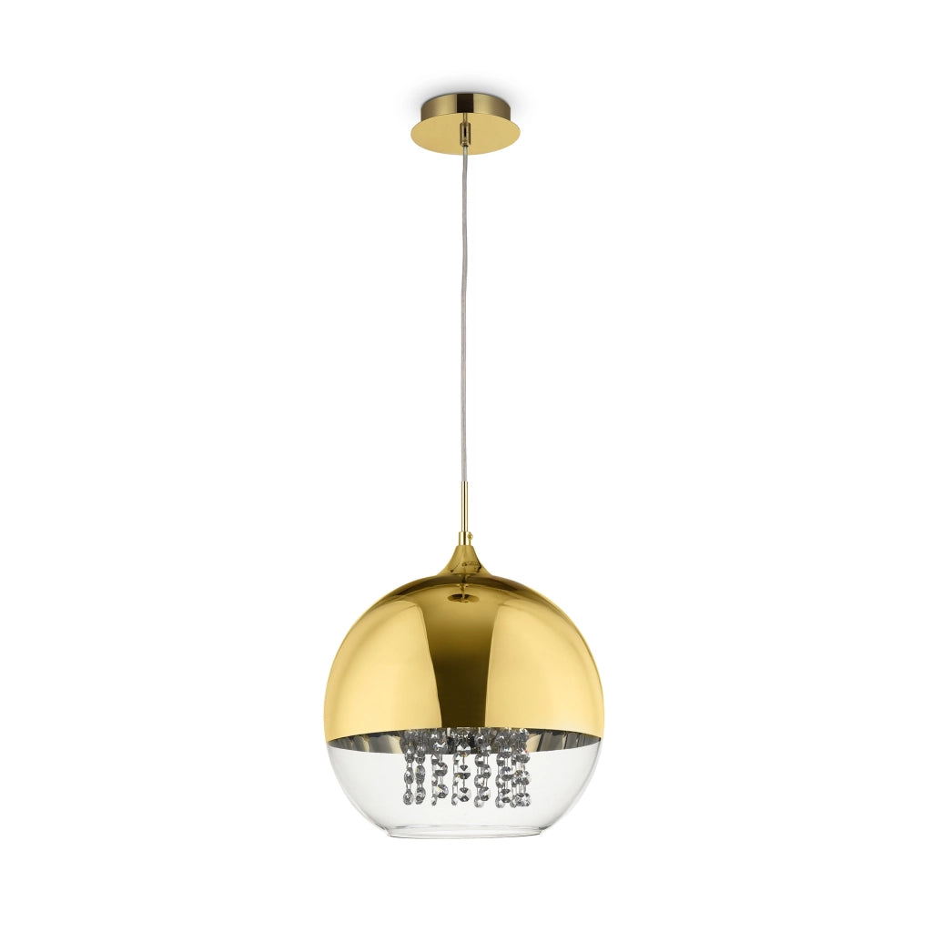 Maytoni Lampadario moderno Fermi 1 luce E27 oro metallo vetro