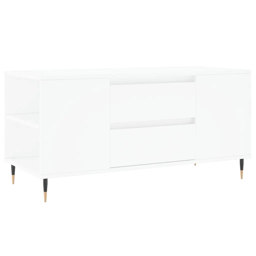 Tavolino da salotto | Tavolino da caff¨¨ | Tavolino da Soggiorno Bianco 102x44,5x50 cm in Legno Multistrato