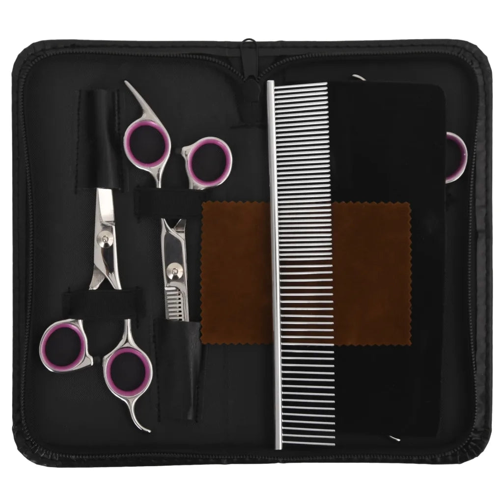 Set Forbici da Toelettatura Cani 5 pz in Acciaio Inossidabile 172416