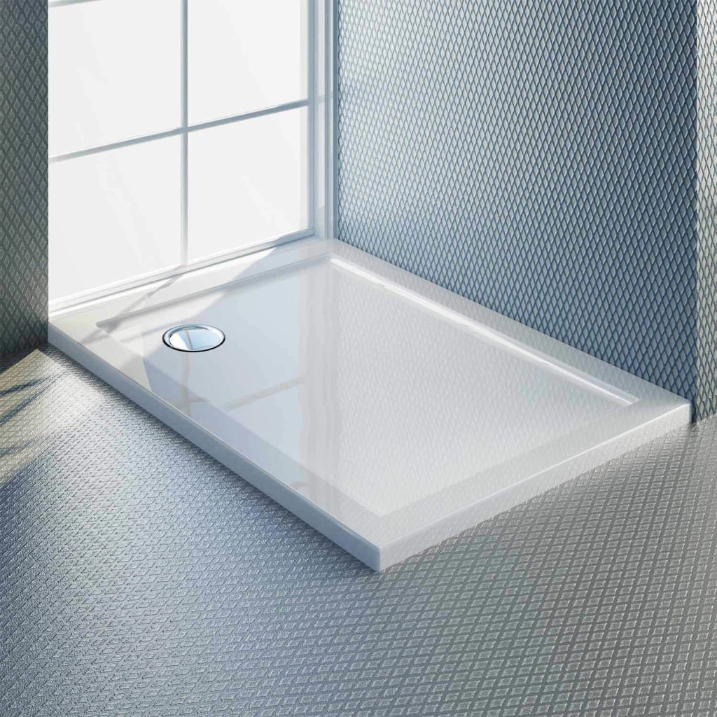 Piatto Doccia 80x80 cm in Acrilico Fosterberg Floret 2 Bianco Lucido
