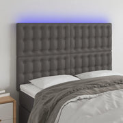 Testiera a LED-Testata con LED Grigio 144x5x118/128 cm in Similpelle 551094