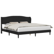 Letto matrimoniale | Letto per adulti | Struttura del letto con testiera Nero 180 x 200 cm Similpelle