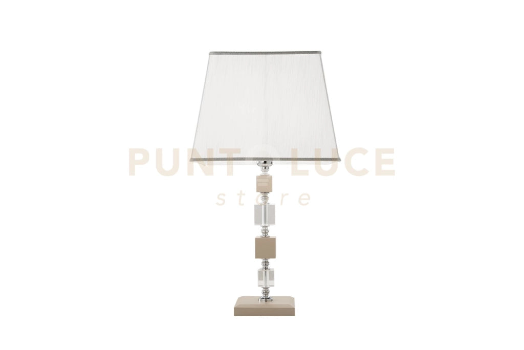 LUME/G LIVIA LUME 1 LUCE TORTORA- TRASPARENTE E CROMO ATTACCO E27 CON PARALUME L.33CM