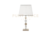 LUME/G LIVIA LUME 1 LUCE TORTORA- TRASPARENTE E CROMO ATTACCO E27 CON PARALUME L.33CM