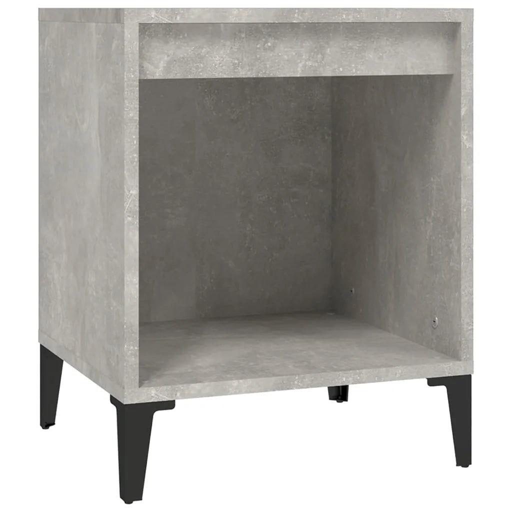 Comodini 2 pz Grigio Cemento 40x35x50 cm 821883
