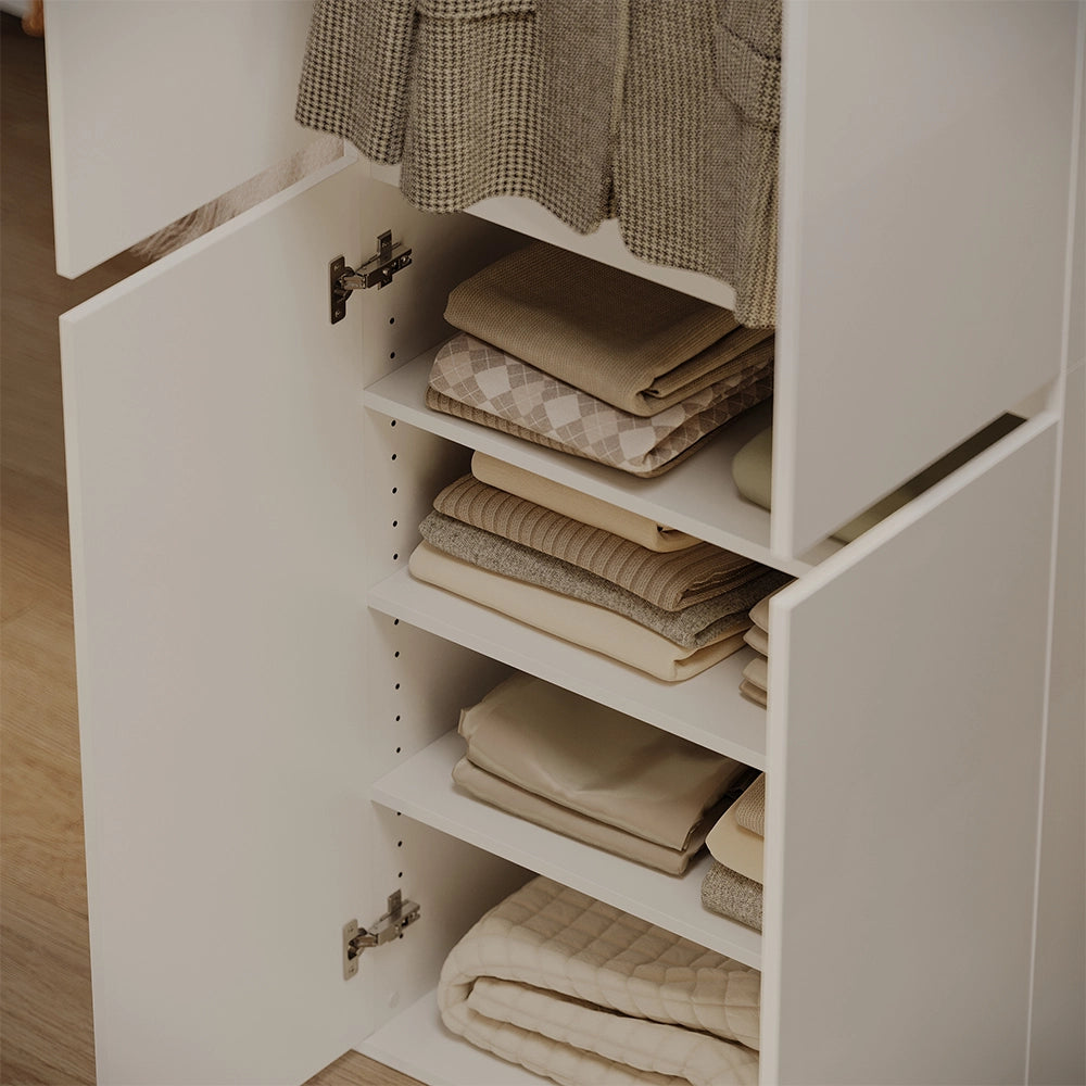 Vicco Armadio Bianco 74 x 191.5 cm con 4 porte