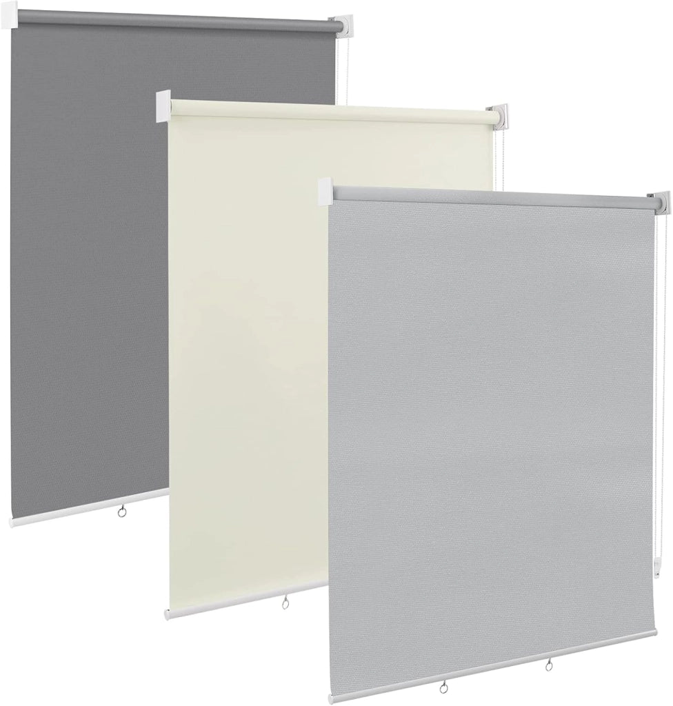Tenda da Sole Verticale con Catenella, Tenda a Rullo da Esterno Resistente alle Intemperie con Protezione UV e Isolamento Termico, per Balcone, Terrazza o Finestra, Beige 140x240 cm