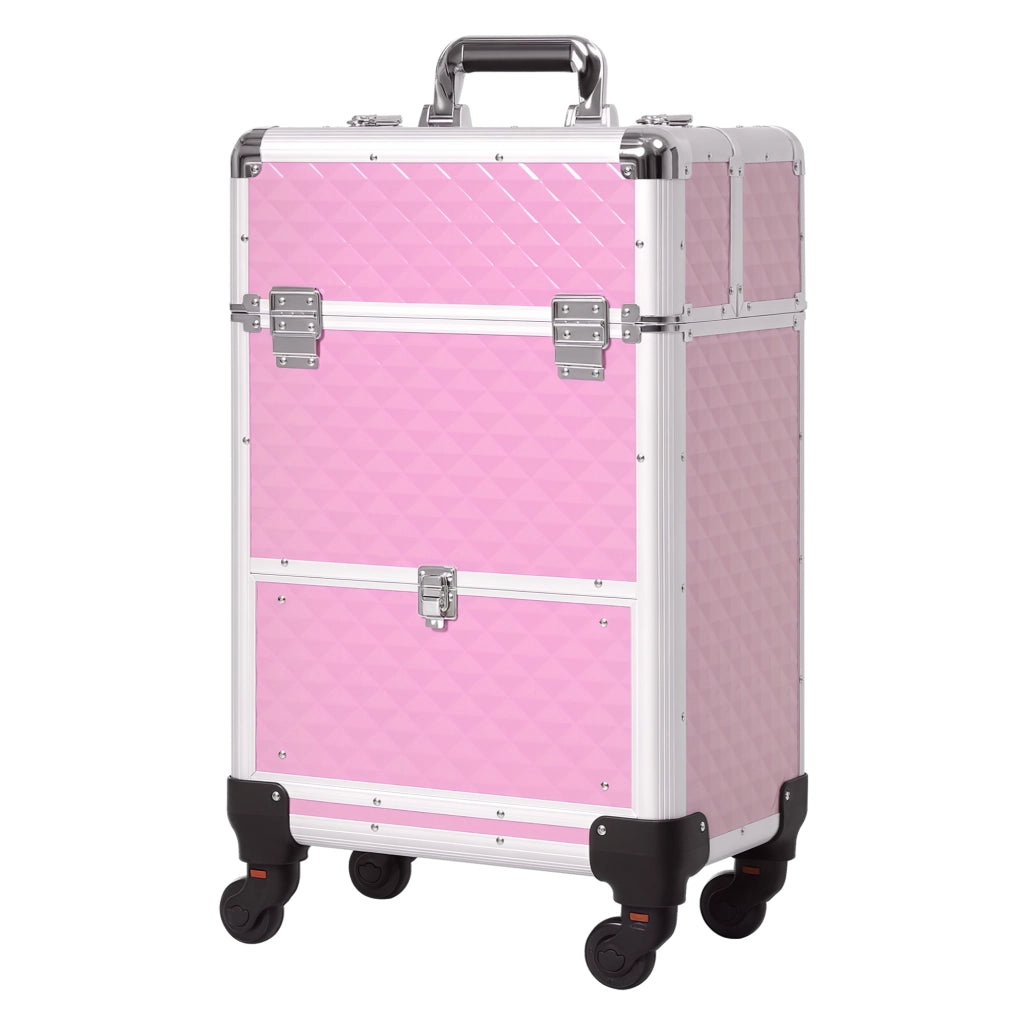 Cassettiera Trucco Professionale con Ruote ¨C Minimal ¨C Rosa 34x25x62 cm