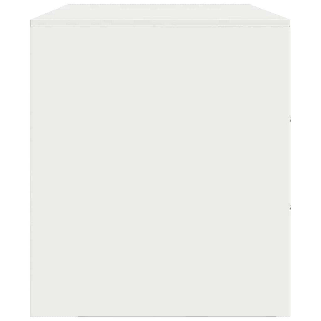Mobile TV multimediale scaffale TV credenza mobile TV sala da pranzo soggiorno camera da letto 2 pezzi 67 x 39 x 44 cm acciaio bianco 02_0028539