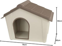 Cuccia Midi in resina, tortora e beige L790xP592xH608 mm