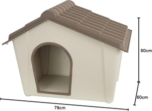 Cuccia Midi in resina, tortora e beige L790xP592xH608 mm