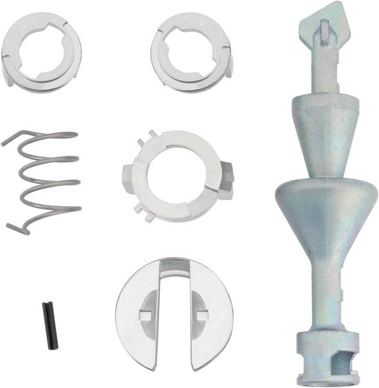 Set di riparazione cilindri chiave - compatibile con BMW 3 Serie - per slot sinistro o destro - compatibile con E90 E91 E92 E93 - lunghezza 78mm - colore zinco