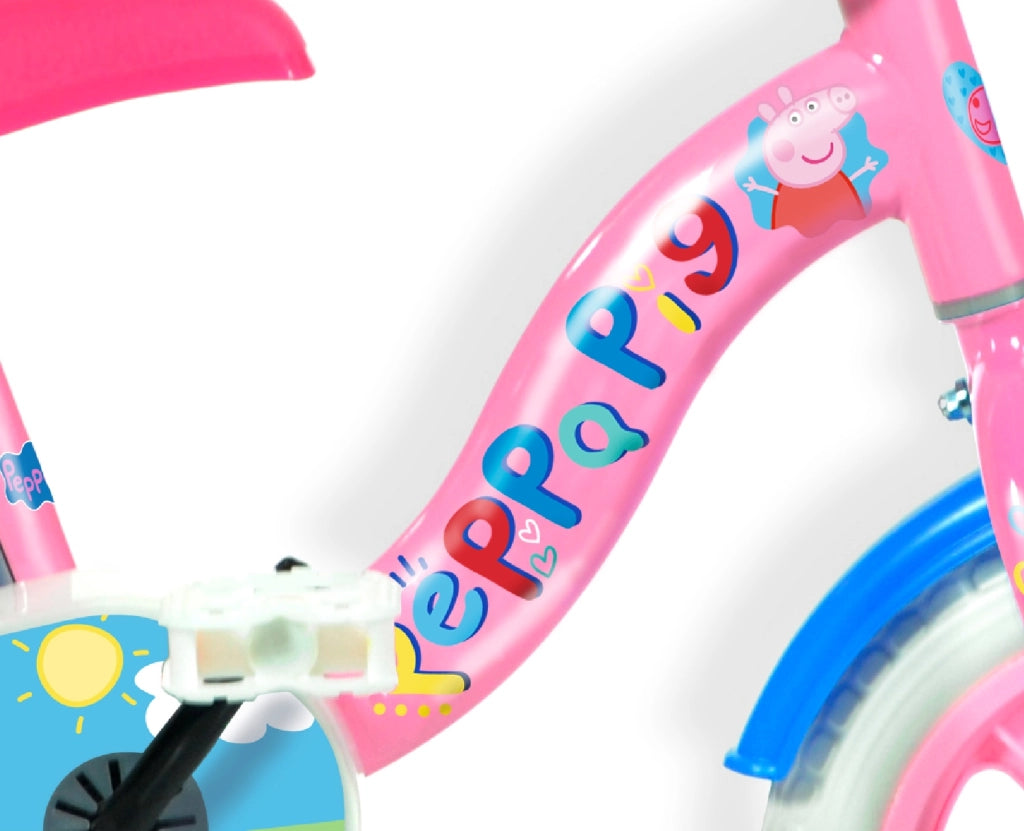 PEPPA PIG 10", bicicletta per bambini, adatta a bambini tra i 2 e i 4 anni, per altezza tra 78 e 90 cm, con accessori, r