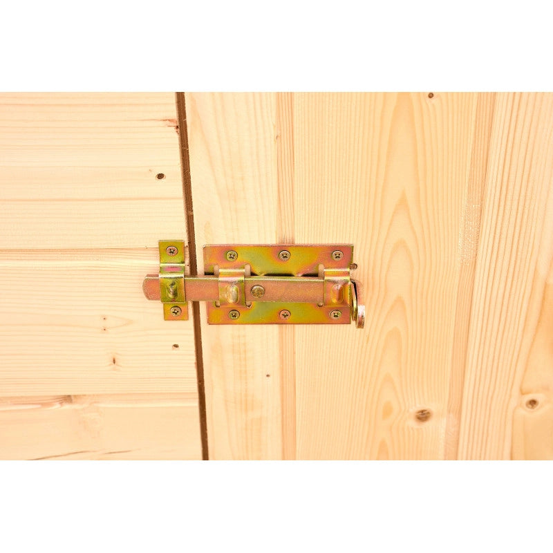 Ripostiglio in legno da giardino con 3 ripiani – 120x60 cm – pannelli 16 mm, pavimento incluso e tetto bitumato – ED1206.01 Foresta