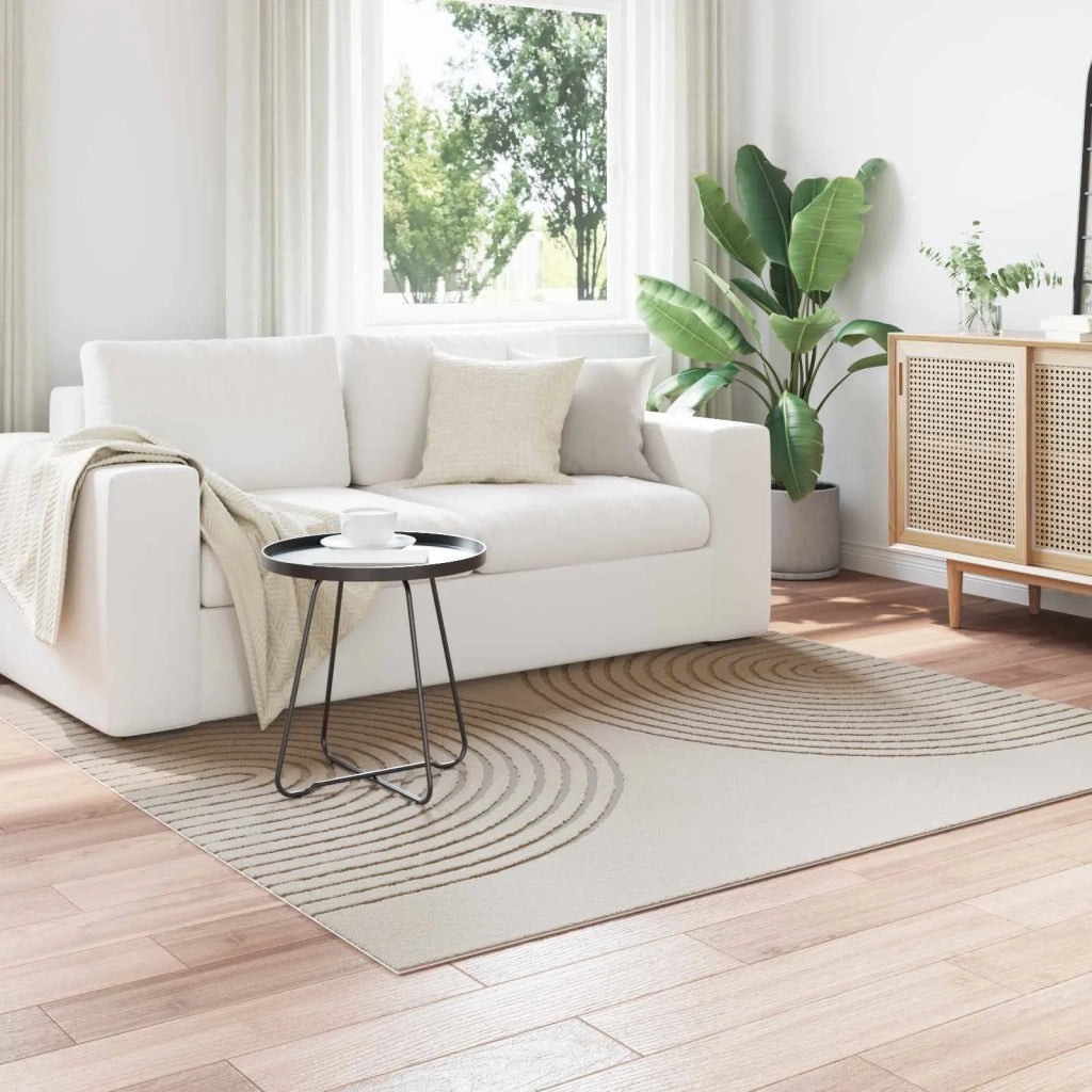 Tappeti per area Quadrato GALATI Crema 200 x 200 cm Poliestere 42022799