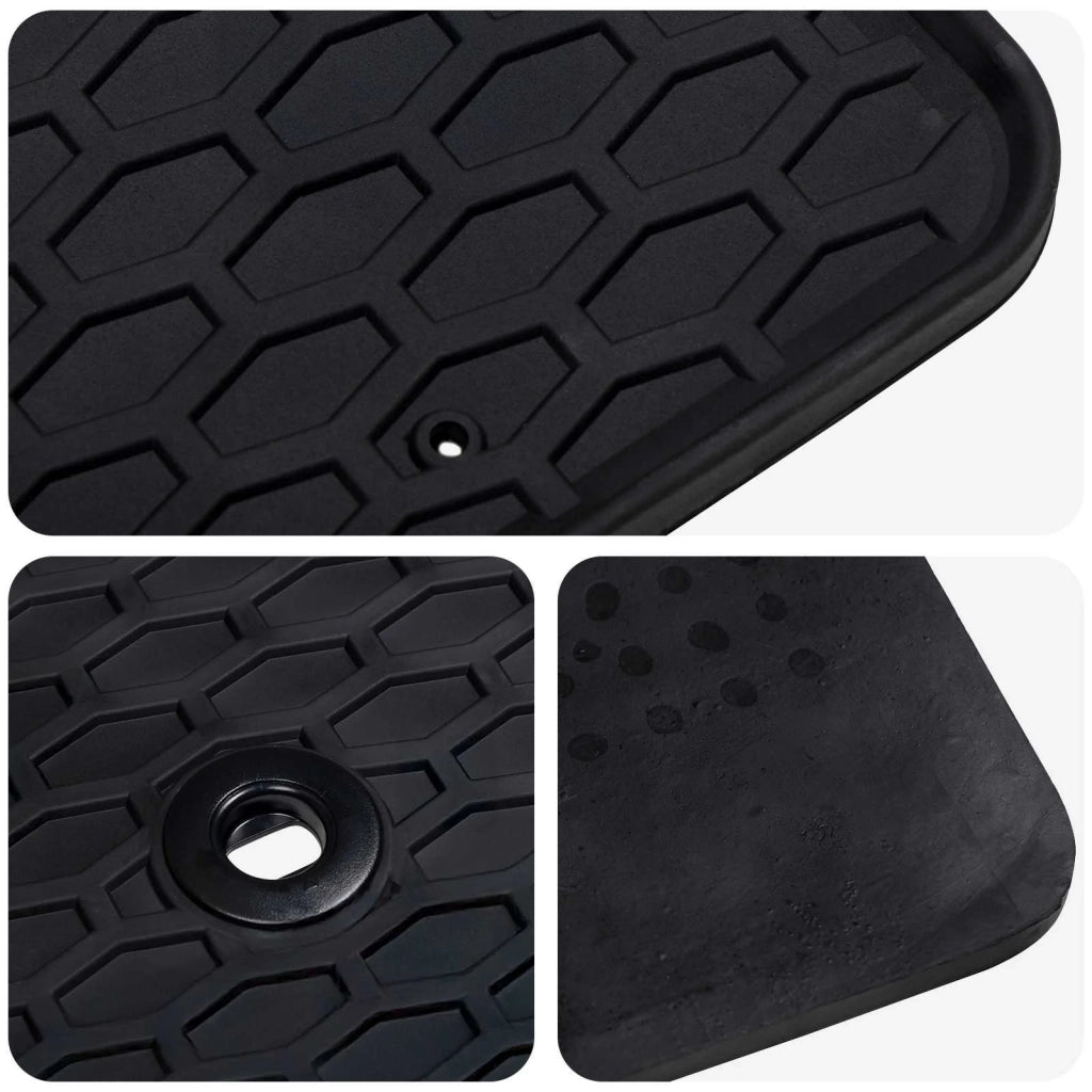 Tappetino per Auto 2 pcs Nero Gomma